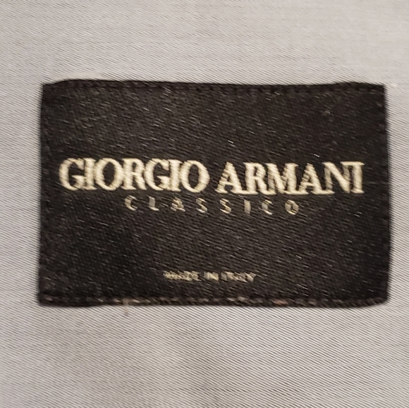 Giorgio Armani black label men's dress shirt light blue. Made in Italy - Picture 2 of 3
